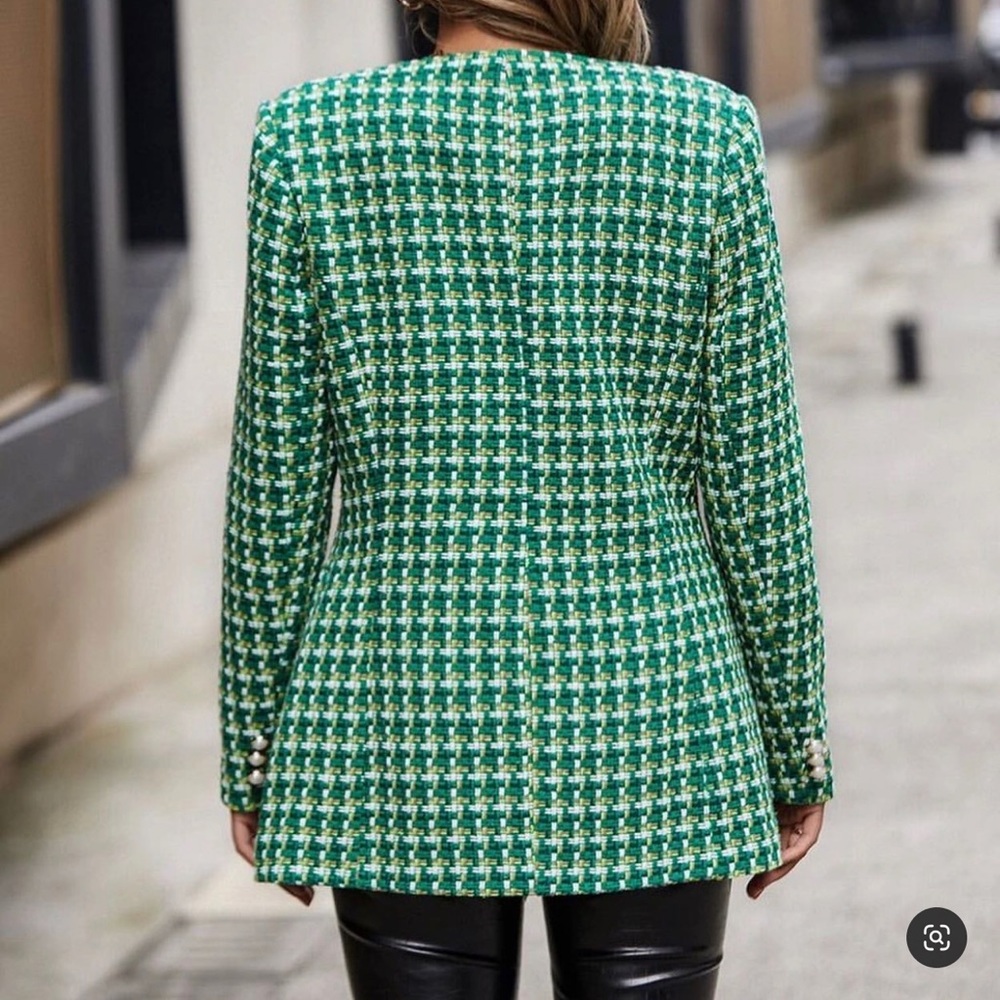 ZARA Textured Double Breasted Blazer - Picture 10 of 16